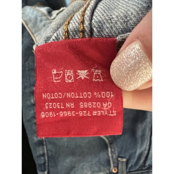 Dickies Button Front Short Jean Skirt Large - Picture 4 of 4